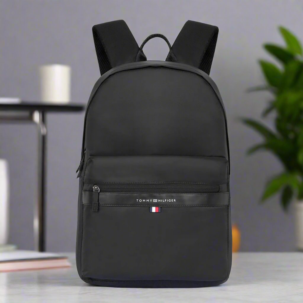 black leather tommy hilfiger backpack Tommy Hilfiger Corning Laptop Backpack – BAGLINE