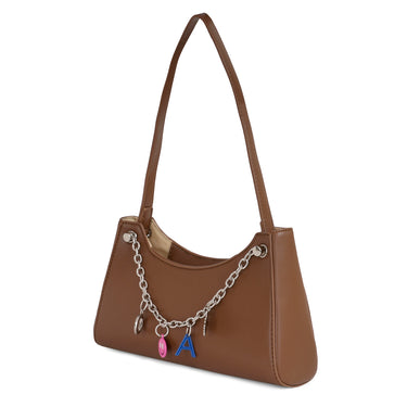 Aeropostale Emalia Baguette Handbag Brown