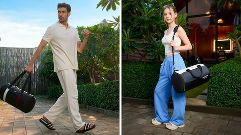 Functional and fashion, duffle bags are the “It” accessory this season and here’s how to style it