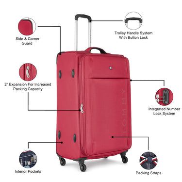 Tommy Hilfiger Sigma Soft Luggage Red Large Size