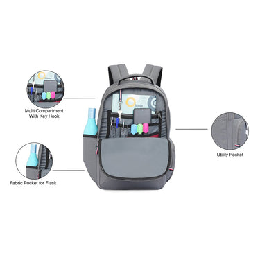 Tommy Hilfiger Joshua Unisex Polyester Laptop Backpack Gray