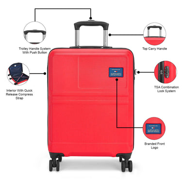 Tommy Hilfiger Alpha Hard Luggage Luggage Red set of 2 luggage
