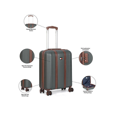 Tommy Hilfiger Graphite - B Unisex ABS Hard Luggage Olive