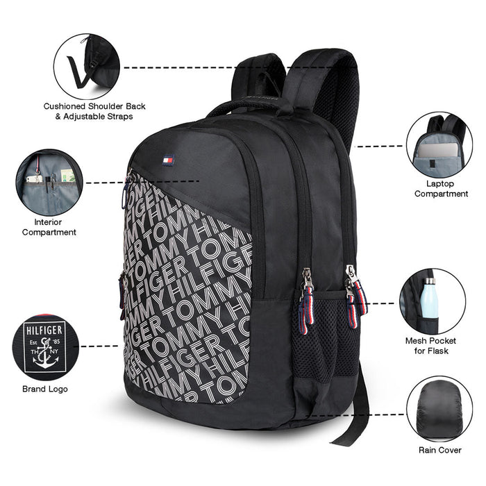 Tommy Hilfiger Jaylen Unisex Water Resistant Laptop Backpack BAGLINE