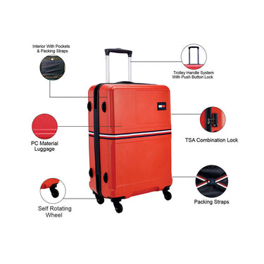 Tommy Hilfiger Marshall Hard Luggage Red