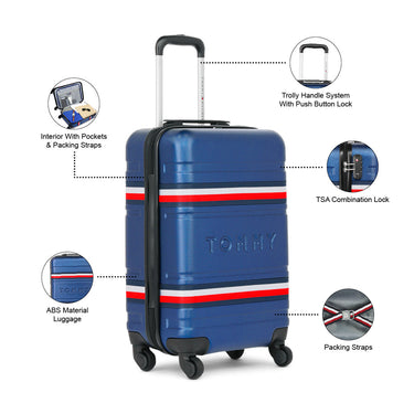 Tommy Hilfiger Thames Plus Unisex ABS Hard Luggage Navy