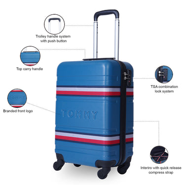 Tommy Hilfiger Thames Plus Unisex ABS Hard Luggage Blue