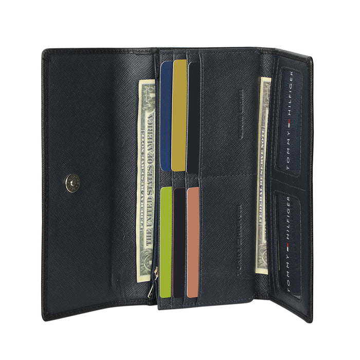 Tommy Hilfiger Roman Women's Leather Wallet-Navy