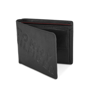 Tommy Hilfiger Oliver Mens Leather Global Coin Wallet Navy