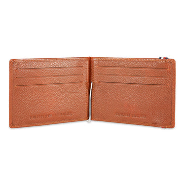 Tommy Hilfiger Adriel Men Leather Moneyclip Tan