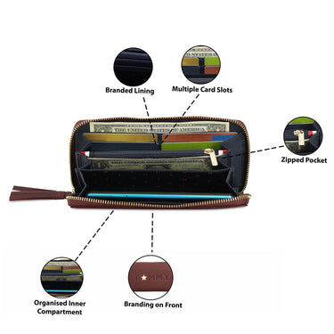 Tommy Hilfiger Tinley Zip Around Wallet Wine