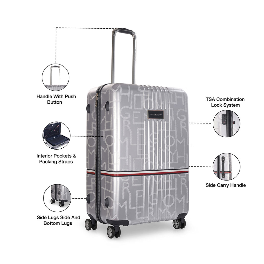 Tommy Hilfiger Twister Hard Luggage Silver