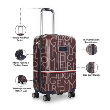 Tommy Hilfiger Twister Hard Luggage Brown