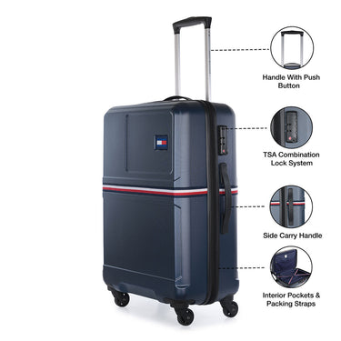 Tommy Hilfiger Marshall Unisex Hard Luggage Set of 2 Navy (Mid + Cargo)