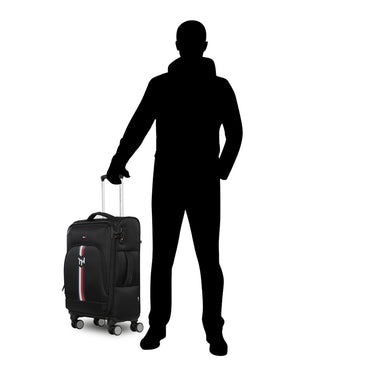 Tommy Hilfiger Kingsville Men Polyester Soft Luggage Black cabin
