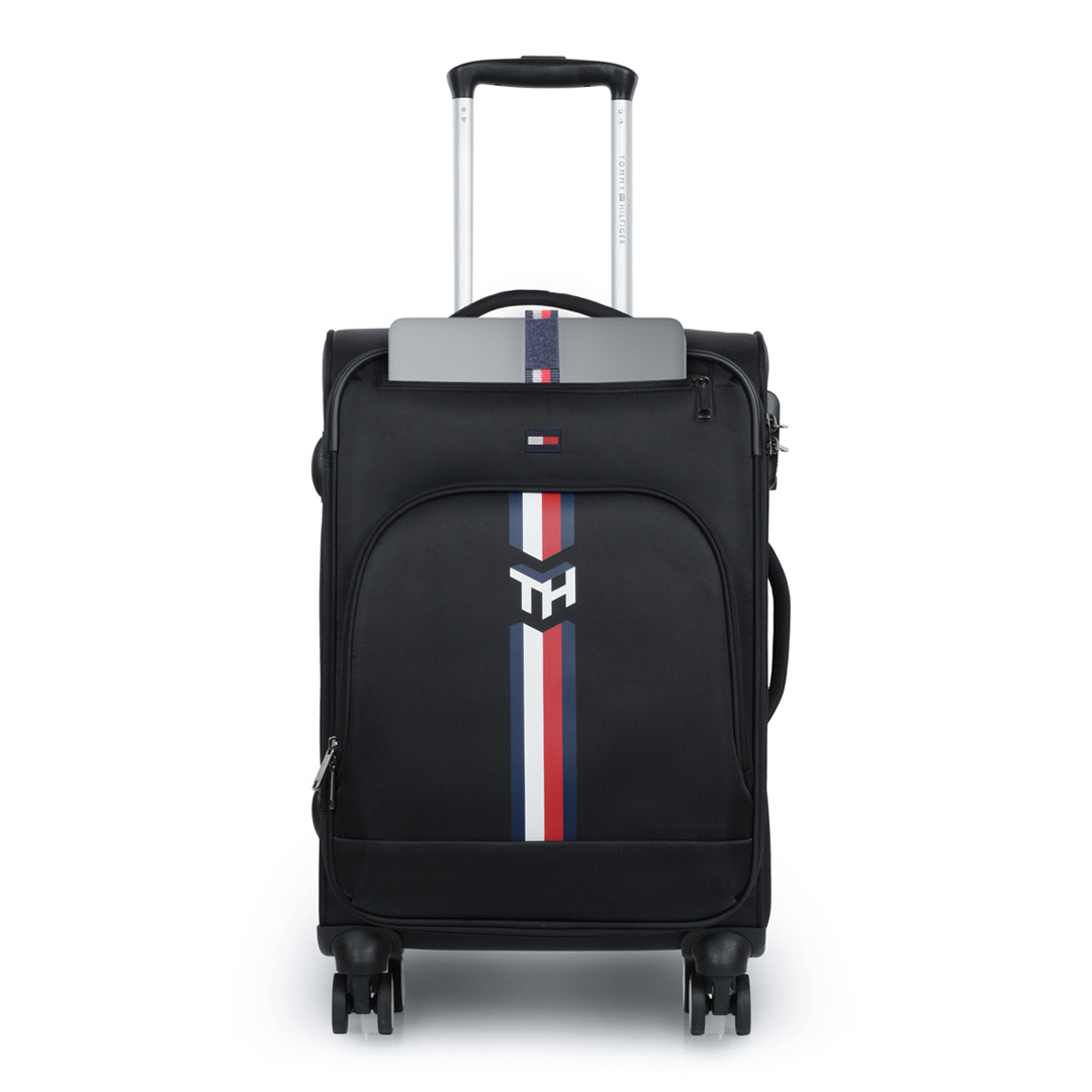 Tommy Hilfiger Kingsville Men Polyester Soft Luggage Black cabin