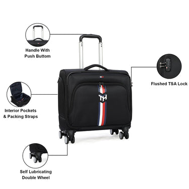 Tommy Hilfiger Kingsville-Ovr Unisex Polyester Overnighter Black