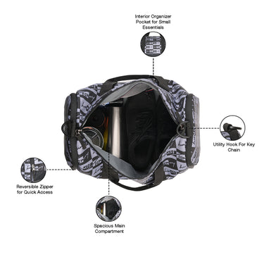 Tommy Hilfiger Rowen Unisex Polyester Gym Bag grey