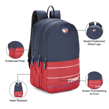 Tommy Hilfiger Zaire Laptop Backpack - Red
