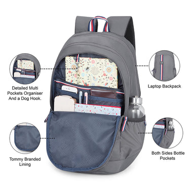 Tommy Hilfiger Blaise Laptop Backpack Grey