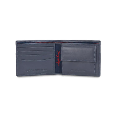 Tommy Hilfiger Bellagio Mens Leather Global Coin Wallet-Navy