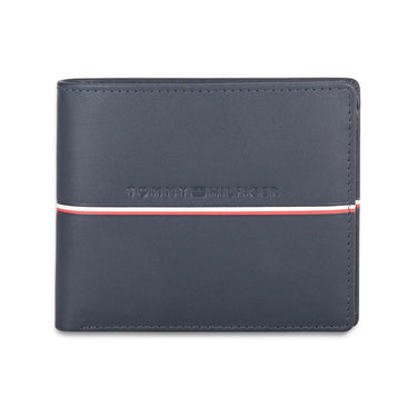 Tommy Hilfiger Sirmione Mens Leather Global Coin Wallet-Navy