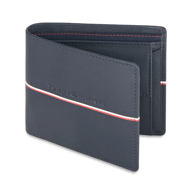Tommy Hilfiger Sirmione Mens Leather Global Coin Wallet-Navy