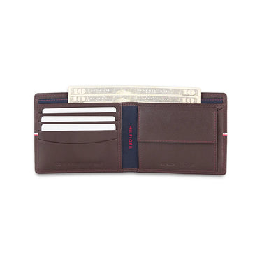 Tommy Hilfiger Sirmione Mens Leather Global Coin Wallet-Brown