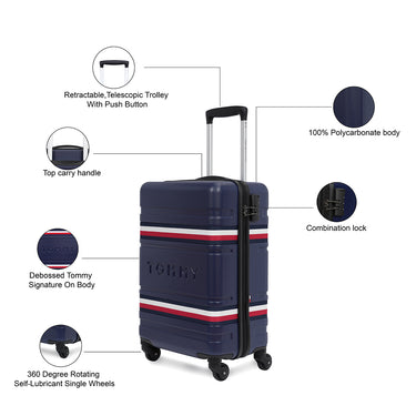 The Vertical Thames Pro Unisex Hard Luggage Navy