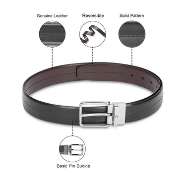 Tommy Hilfiger Aberdeen Men's Reversible Leather Belt-Black