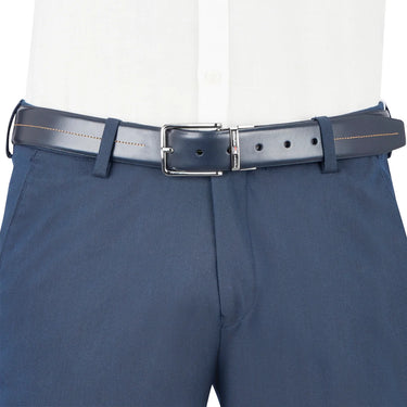 Tommy Hilfiger Aberdeen Men's Reversible Leather Belt-Navy-Tan
