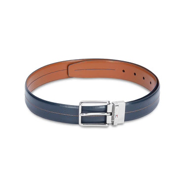 Tommy Hilfiger Aberdeen Men's Reversible Leather Belt-Navy-Tan
