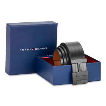 Tommy Hilfiger Carlisle Men's Reversible Leather Belt-Black