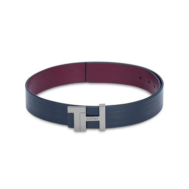 Tommy Hilfiger Carlisle Men's Reversible Leather Belt-Navy-Tan