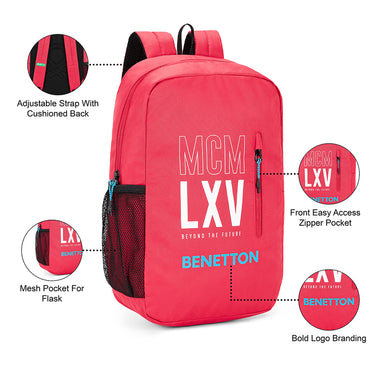 United Colors of Benetton Caspian Laptop Backpack Red