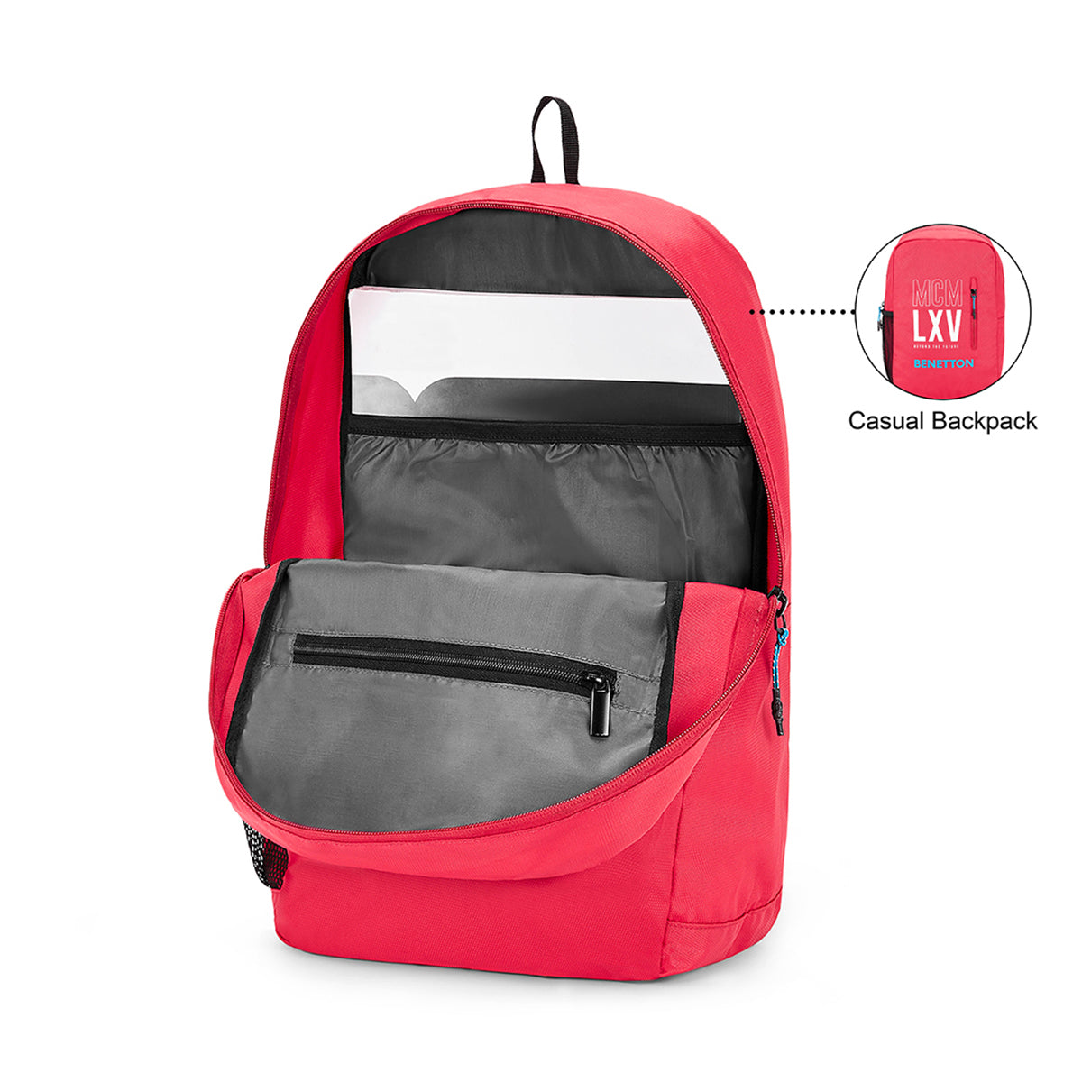 United Colors of Benetton Caspian Laptop Backpack Red