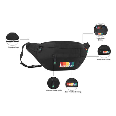 United Colors of Benetton Trellis Waist Pouch black