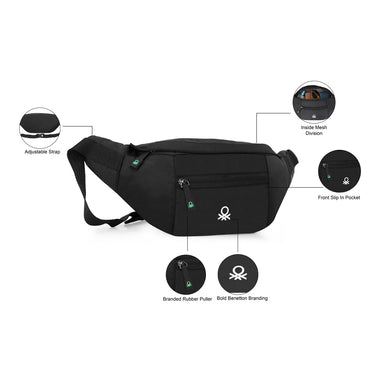 United Colors of Benetton Augustus Waist Pouch Black