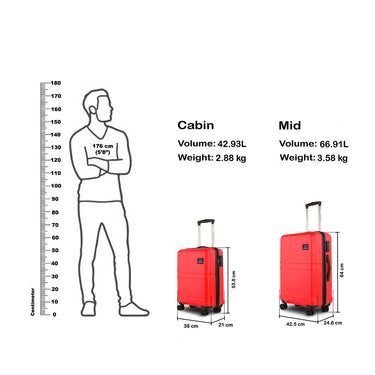 Tommy Hilfiger Alpha Hard Luggage Luggage Red set of 2 luggage