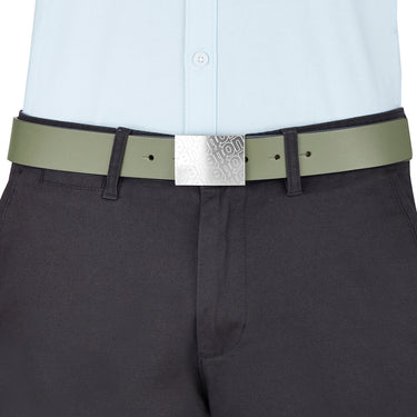 UCB Wallace Men's Leather Non Reversible Belt Olive