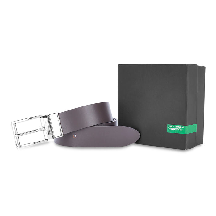 UCB Zayd Men's Leather Reversible Belt Brown