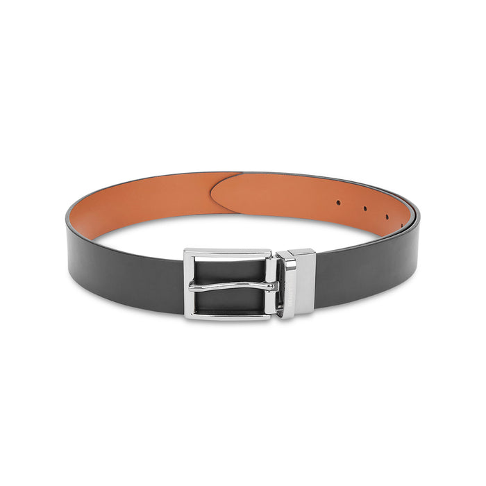 UCB Zayd Men's Leather Reversible Belt Black