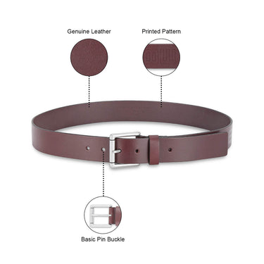 United Colors of Benetton Agostino Men’s Non- Reversible Leather Belt-Brown