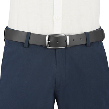 UCB Domenico Men's Leather Reversible Belt Black
