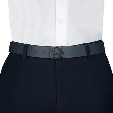 UCB Edgar Men's Leather Reversible Belt Navy