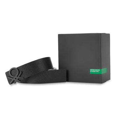 United Colors of Benetton Edgar Men's Leather Reversible Belt-Black