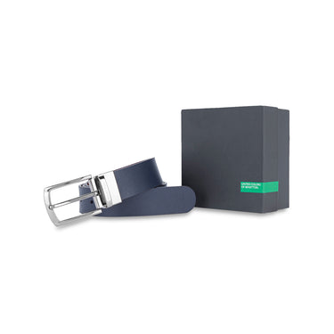 United Colors of Benetton Jenner Men's Leather Reversible Belt-Navy