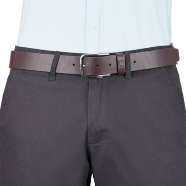 UCB Adriano Men's Leather Non Reversible Belt Brown