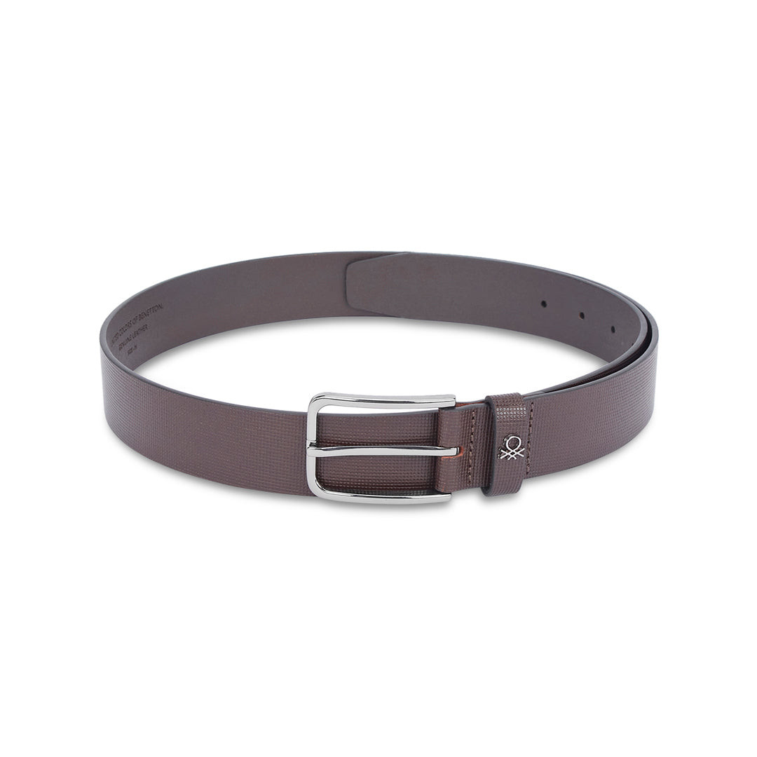UCB Adriano Men's Leather Non Reversible Belt Brown