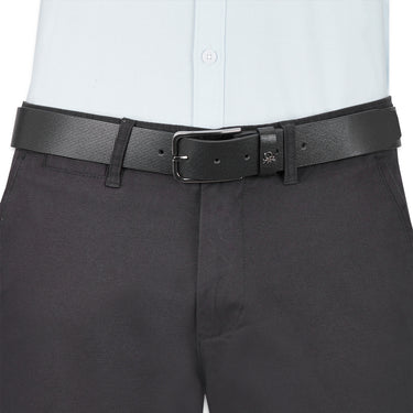 UCB Adriano Men's Leather Non Reversible Belt Black